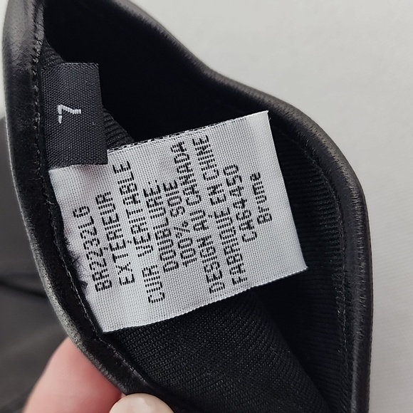 BRUME Women's Espresso Brown Leather Silk Lined Long Gloves Size 7 / M - Picture 8 of 10